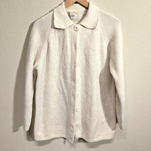 Vintage Fashion'elle Ades Of California Women's White Knit Sweater